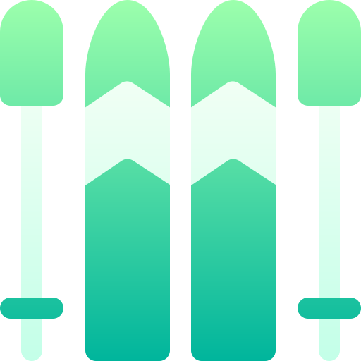 스키 타기 Basic Gradient Gradient icon