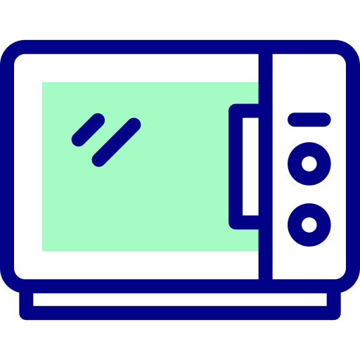 Microwave Detailed Mixed Lineal color icon