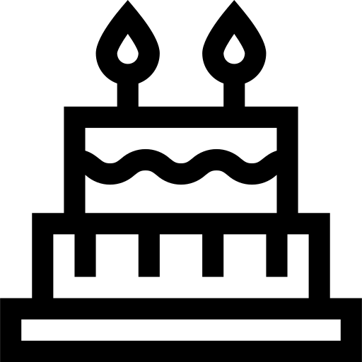 tort urodzinowy Basic Straight Lineal ikona