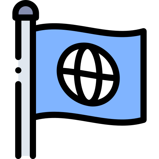 민족 국가 Detailed Rounded Lineal color icon