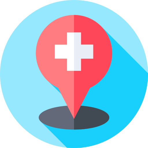 Red cross Flat Circular Flat icon