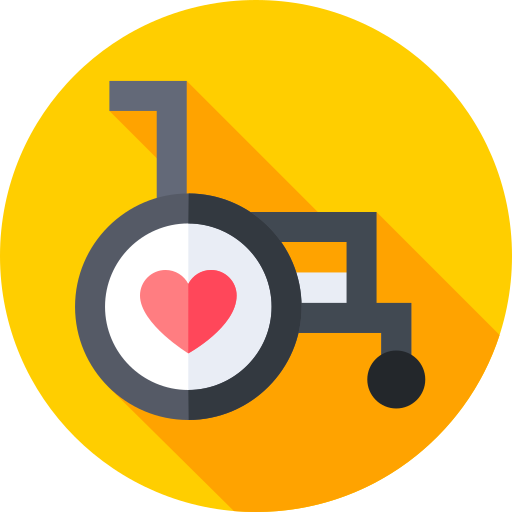 Wheelchair Flat Circular Flat icon