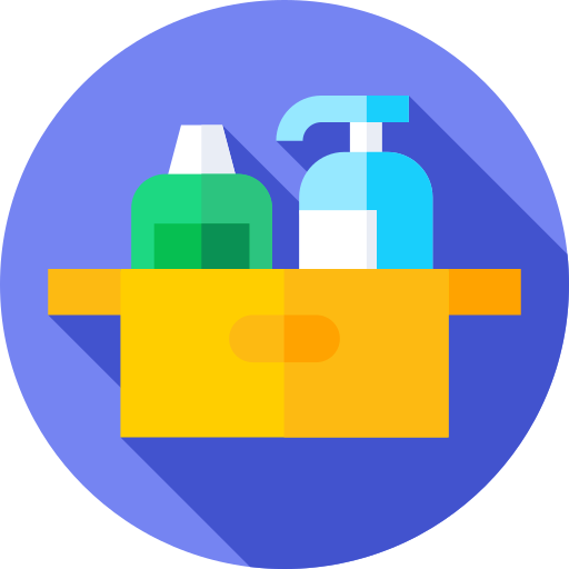 productos de higiene Flat Circular Flat icono