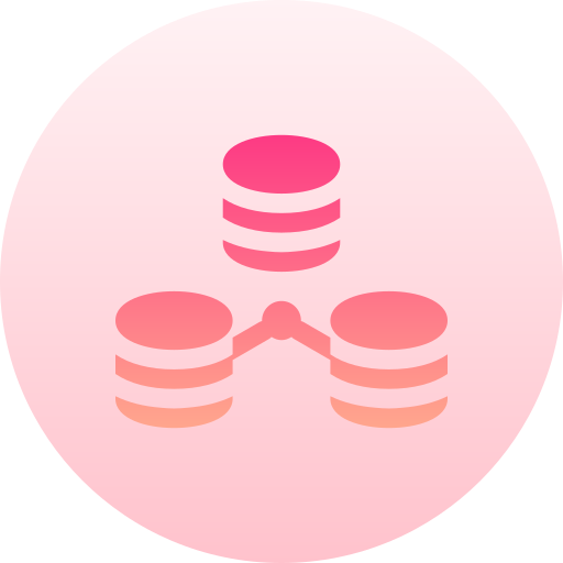 udostępnianie danych Basic Gradient Circular ikona