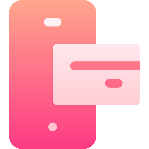 płatności mobilne Basic Gradient Gradient ikona