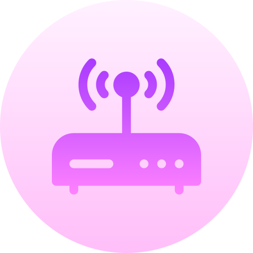 wlan router Basic Gradient Circular icon