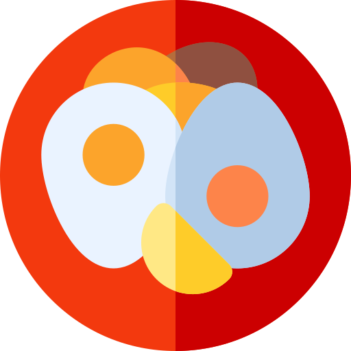 rozbite jajka Basic Rounded Flat ikona