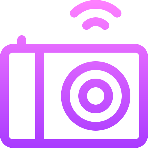 Photo camera Basic Gradient Lineal color icon