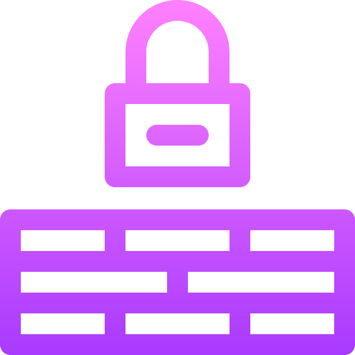 firewall Basic Gradient Lineal color icon