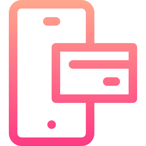 Mobile payment Basic Gradient Lineal color icon