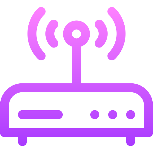 Wifi router Basic Gradient Lineal color icon