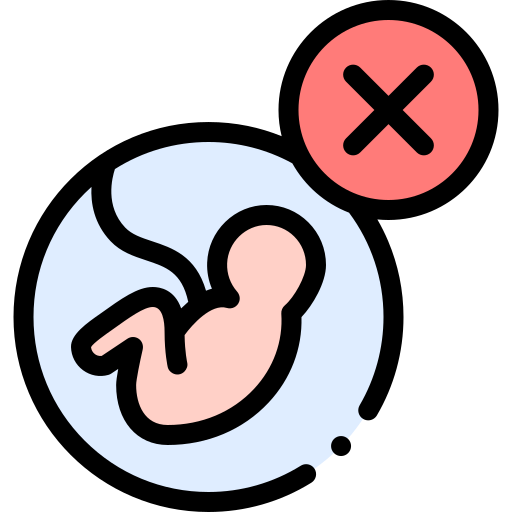 Abortion Detailed Rounded Lineal color icon