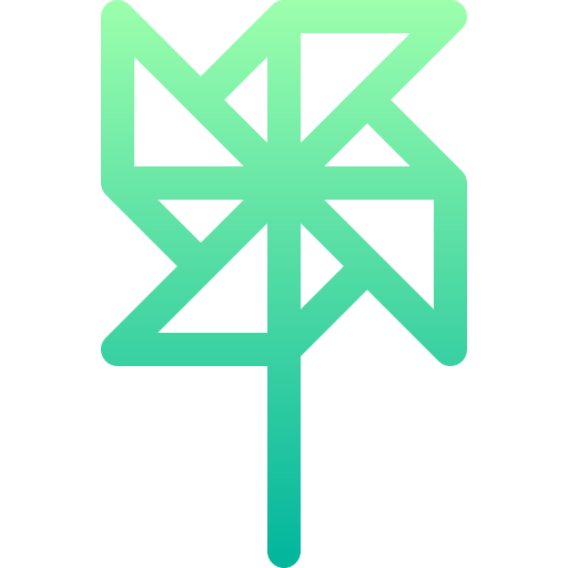 pinwheel Basic Gradient Lineal color icoon