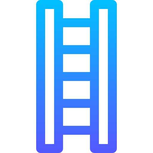사다리 Basic Gradient Lineal color icon