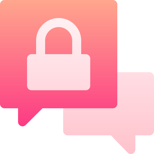 Locked chat Basic Gradient Gradient icon