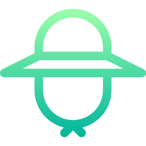 sombrero Basic Gradient Lineal color icono