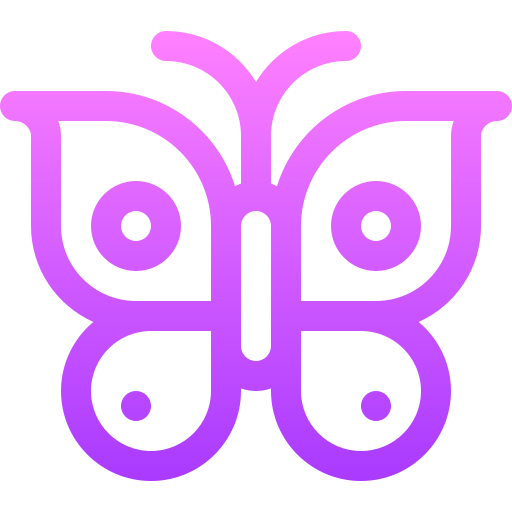 Бабочка Basic Gradient Lineal color иконка