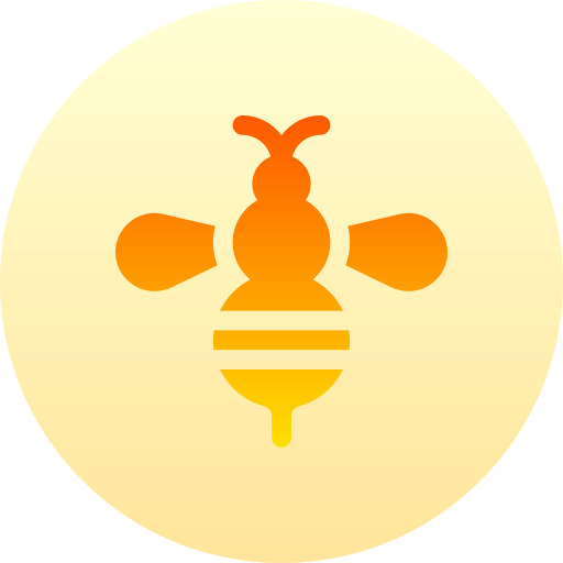 les abeilles Basic Gradient Circular Icône