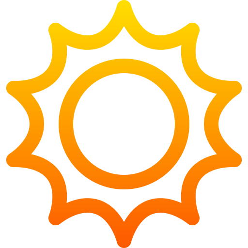 태양 Basic Gradient Lineal color icon