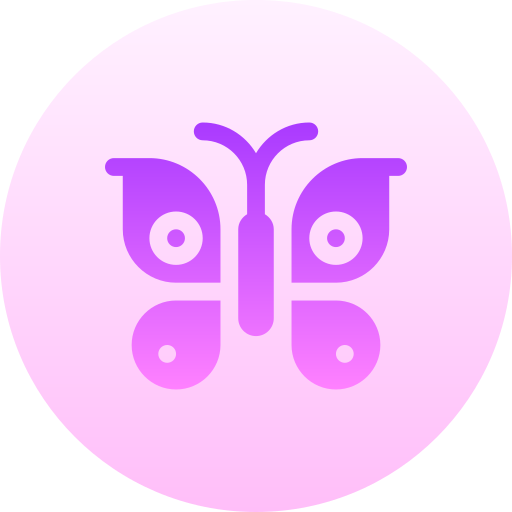 mariposa Basic Gradient Circular icono