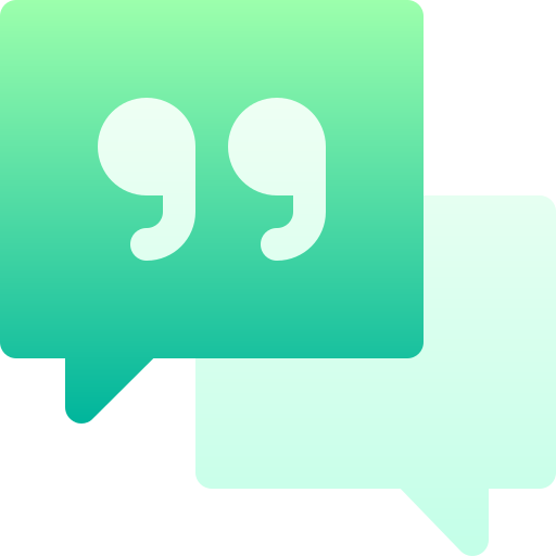 Quote Basic Gradient Gradient icon