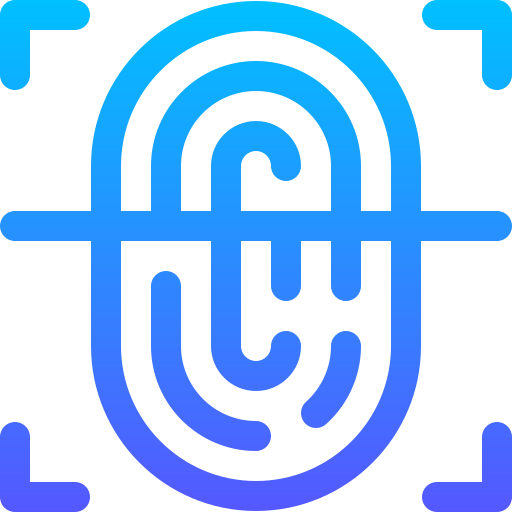 fingerabdruck Basic Gradient Lineal color icon