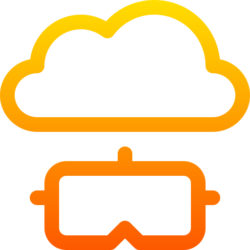 Virtual glasses Basic Gradient Lineal color icon