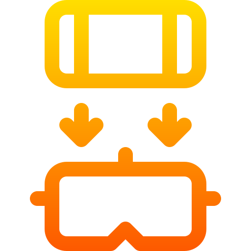 Virtual glasses Basic Gradient Lineal color icon