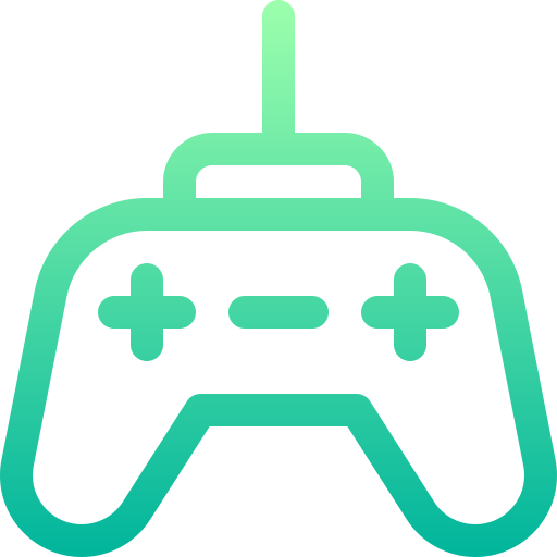 Gamepad Basic Gradient Lineal color icon