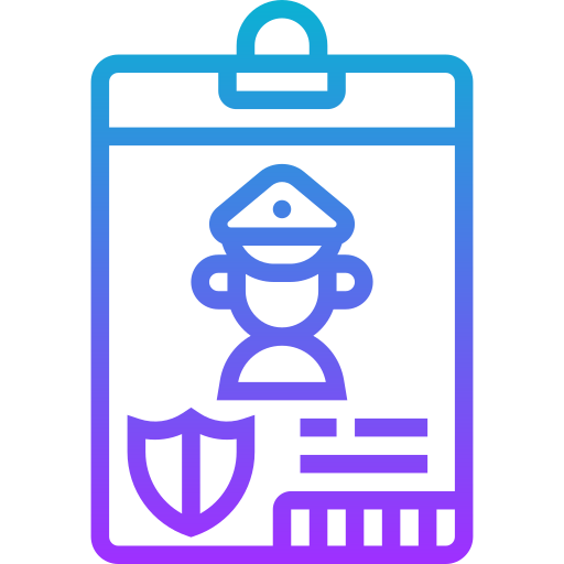 distintivo de polícia Meticulous Gradient Ícone