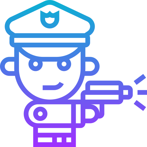 policja Meticulous Gradient ikona