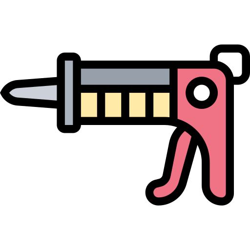 Caulk gun Meticulous Lineal Color icon