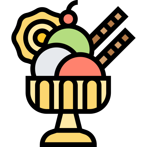 Ice cream cup Meticulous Lineal Color icon