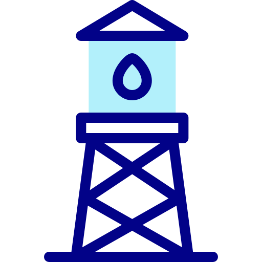 wasserturm Detailed Mixed Lineal color icon