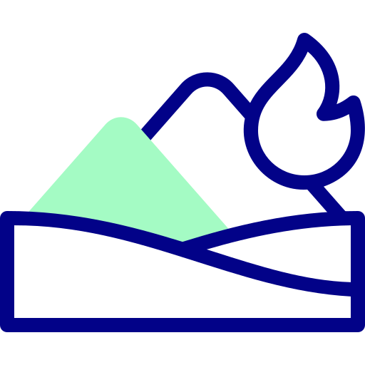Mountain Detailed Mixed Lineal color icon
