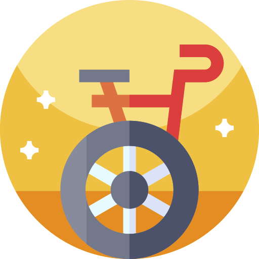 Electric unicycle Geometric Flat Circular Flat icon