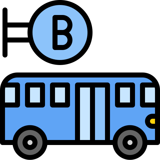 bushalte Generic Outline Color icoon