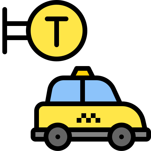 Остановка такси Generic Outline Color иконка