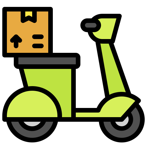 Велосипед доставки Generic Outline Color иконка