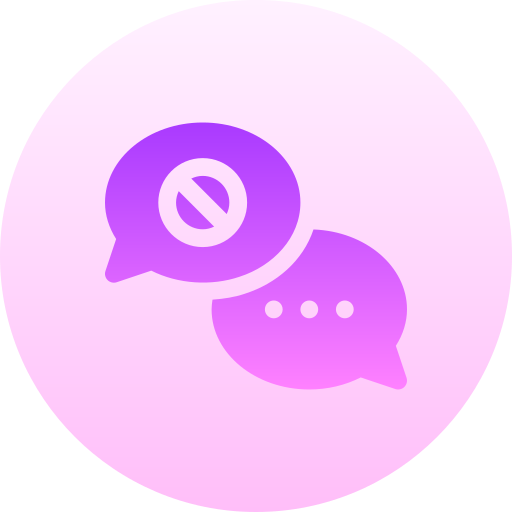 Block chat Basic Gradient Circular icon