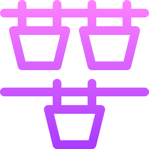 바구니 Basic Gradient Lineal color icon
