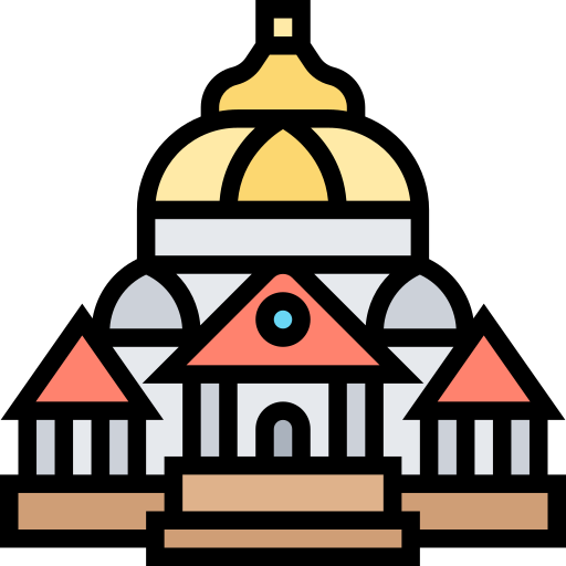 Romanian athenaeum Meticulous Lineal Color icon