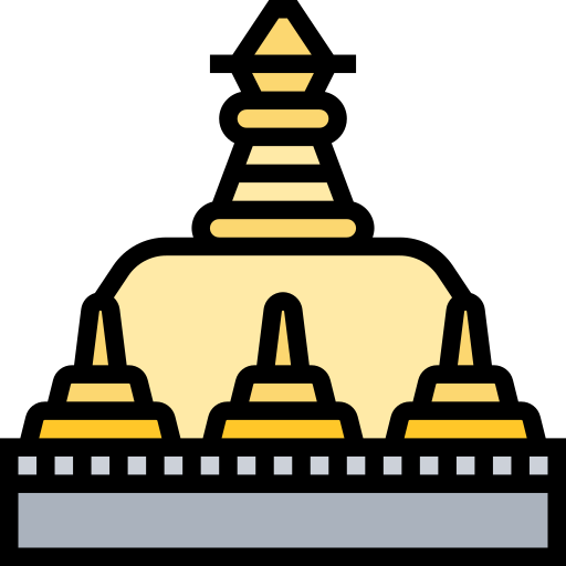 Shwedagon pagoda Meticulous Lineal Color icon