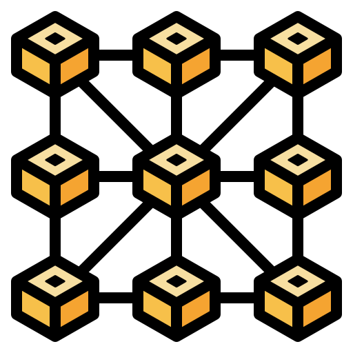 blockchain Ultimatearm Lineal Color icon
