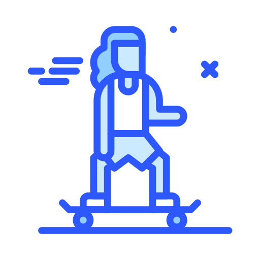 schaatser Darius Dan Blue icoon
