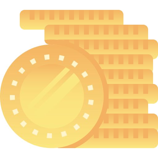 pila de monedas Pixelmeetup Flat icono