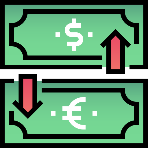 geldwechsel Pixelmeetup Lineal Color icon
