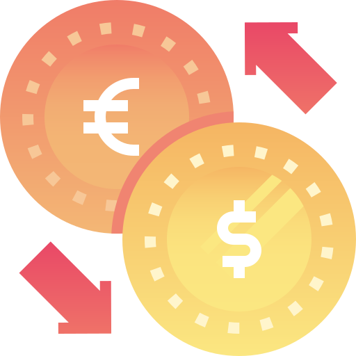 Обмен валюты Pixelmeetup Flat иконка