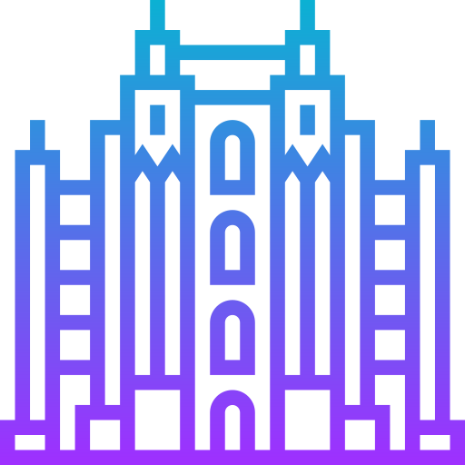 cathédrale de milan Meticulous Gradient Icône