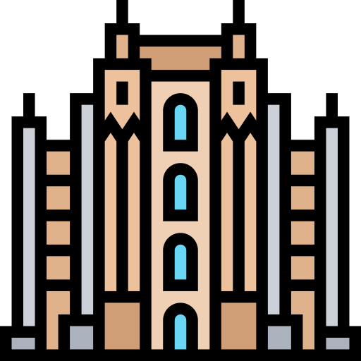 catedral de milán Meticulous Lineal Color icono